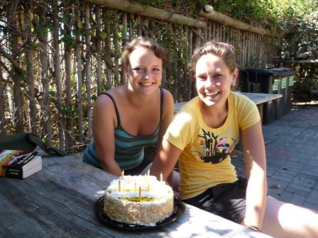Leigh und ich an meinem Geburtstag